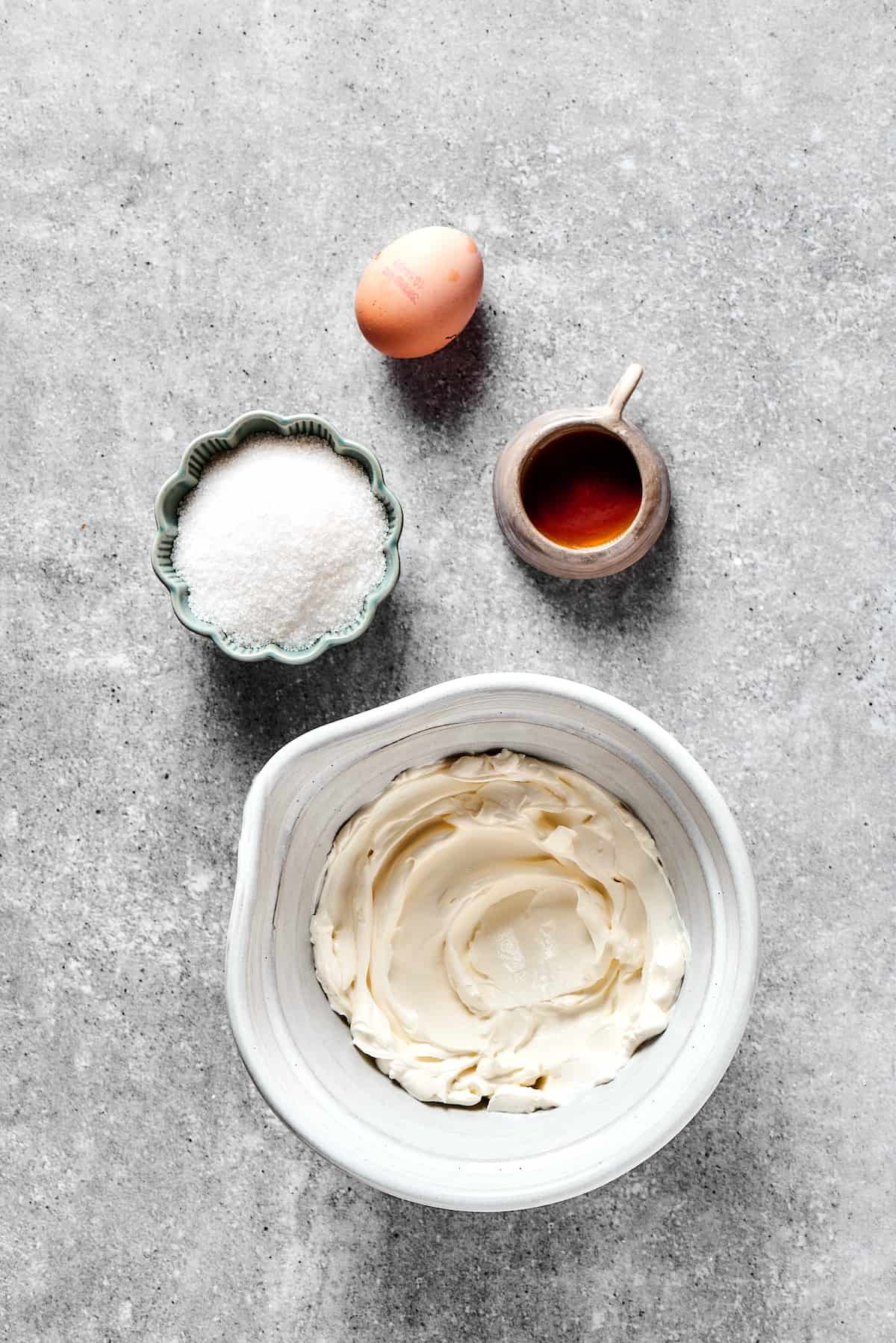 Making cream cheese swirl.