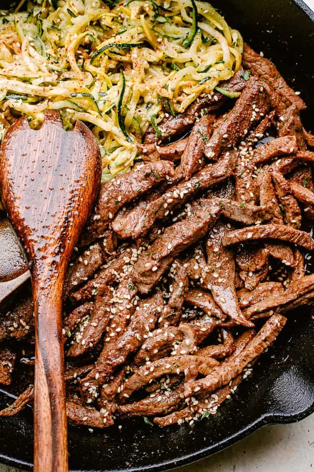 flank steak zucchini noodles