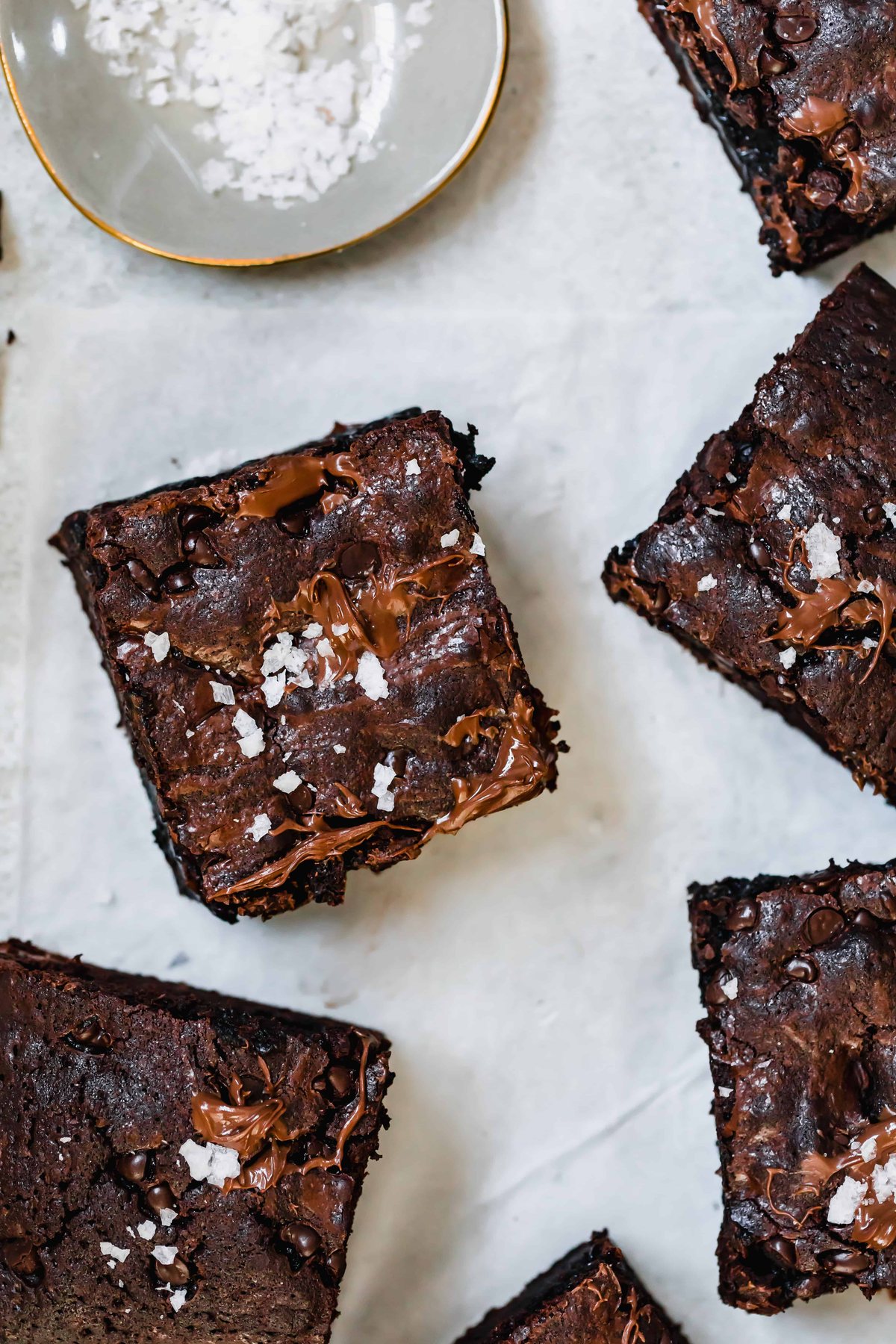 A Fudgy Brownie Topped with a Sprinkle of Coarse Sea Salt
