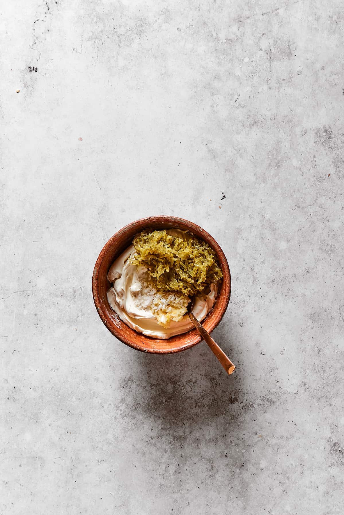 Dip ingredients in a small bowl.