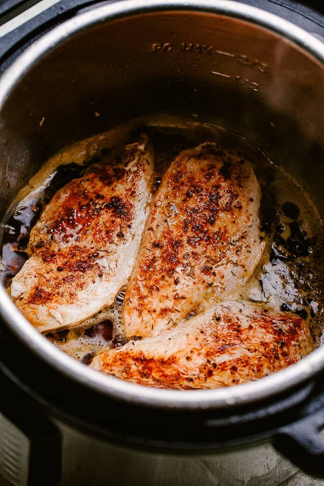 Searing chicken breasts in an Instant Pot
