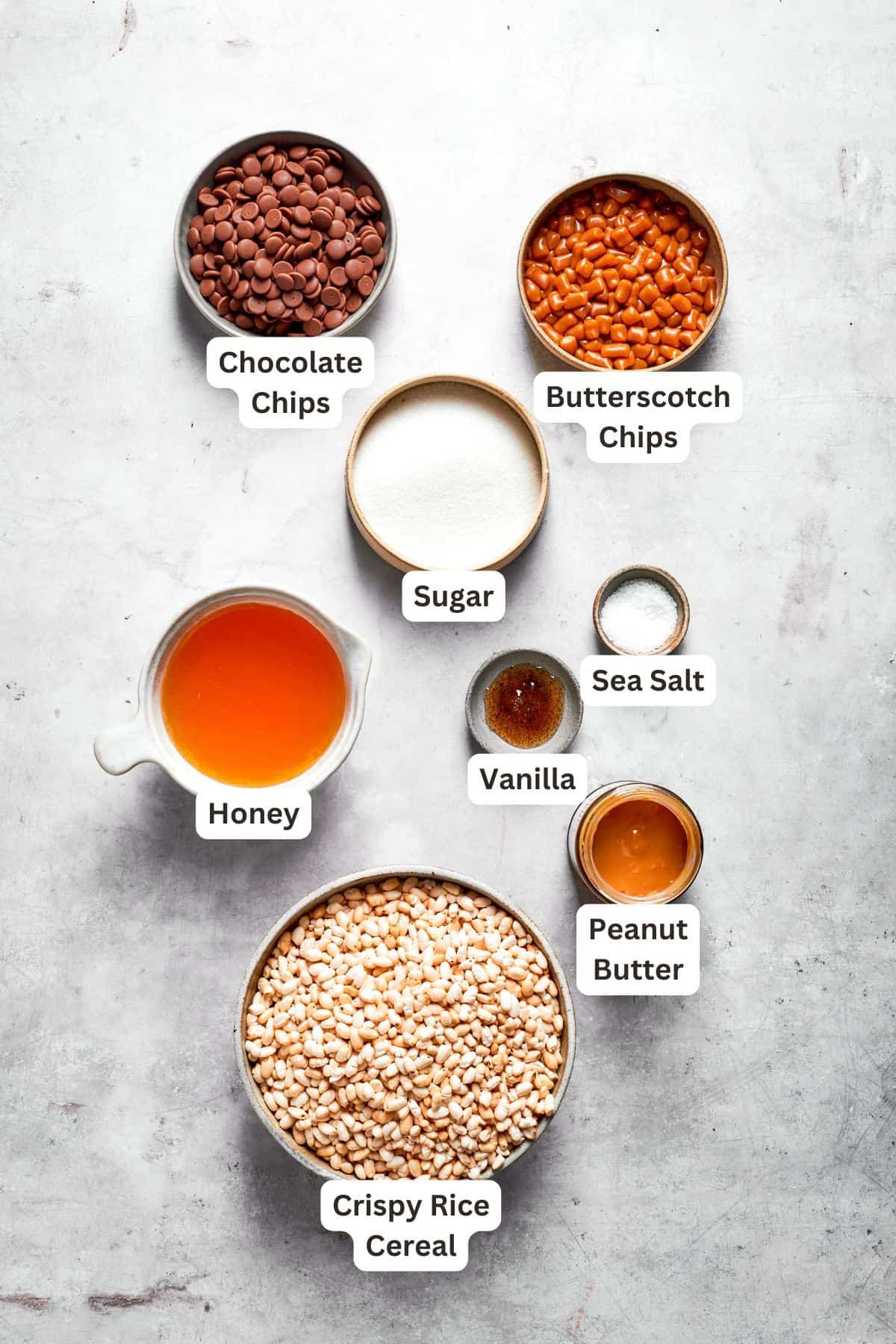 Ingredients for scotcharoos are text-labeled.