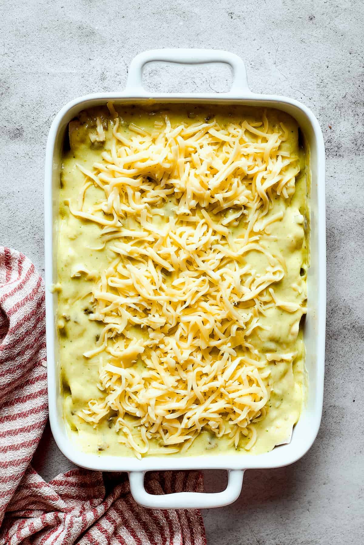 Unbaked shrimp enchiladas.