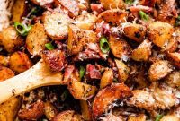 Golden Roasted Potatoes with Bacon and Cheese