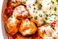 Ultimate Cheesy Meatball Bake