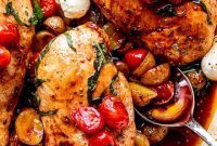 One Pan Tangy Balsamic Chicken with Golden Potatoes