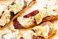 Golden-Crisp Salmon with Luscious Dill Sauce