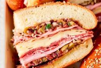 The Perfect Layered Muffaletta Sandwich