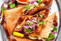 Crispy Wonton Chicken Tacos