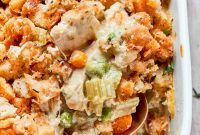 Hearty Chicken Stuffing Bake