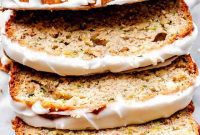 Moist Glazed Zucchini Banana Bread