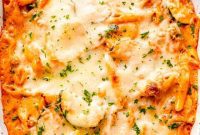 Velvety Zucchini Mushroom Pasta Bake