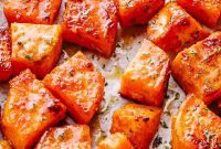 Caramelized Garlic Honey Sweet Potatoes