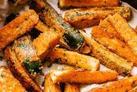 Parmesan Crusted Air Fryer Zucchini Sticks