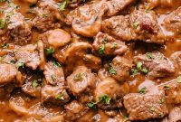 Rustic Beef Bites in Umami Mushroom Gravy