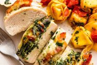Decadent Cheesy Spinach Bacon Stuffed Chicken