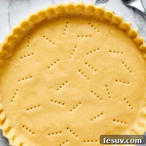A homemade pie crust.