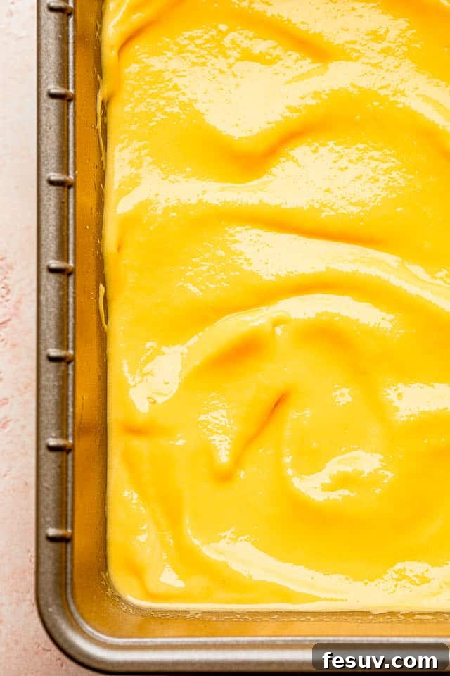 blended mango yogurt in a loaf pan