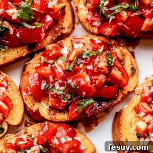 close up shot of bruschetta