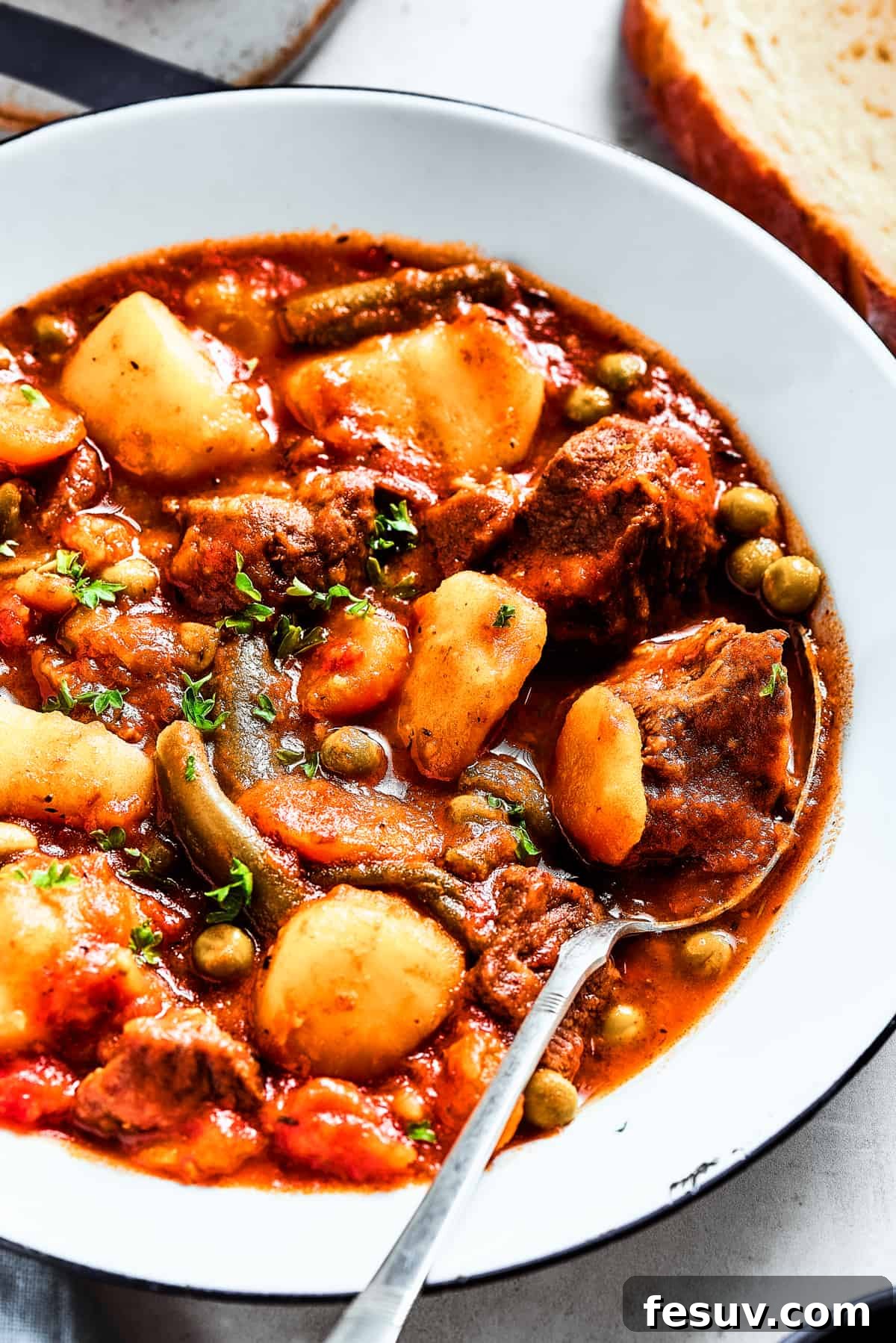 As the air gets crisper and the leaves turn golden, it's time to cozy up with a bowl of pure comfort - this old-fashioned Mulligan Stew! Mulligan stew with mixed veggies and stew beef.