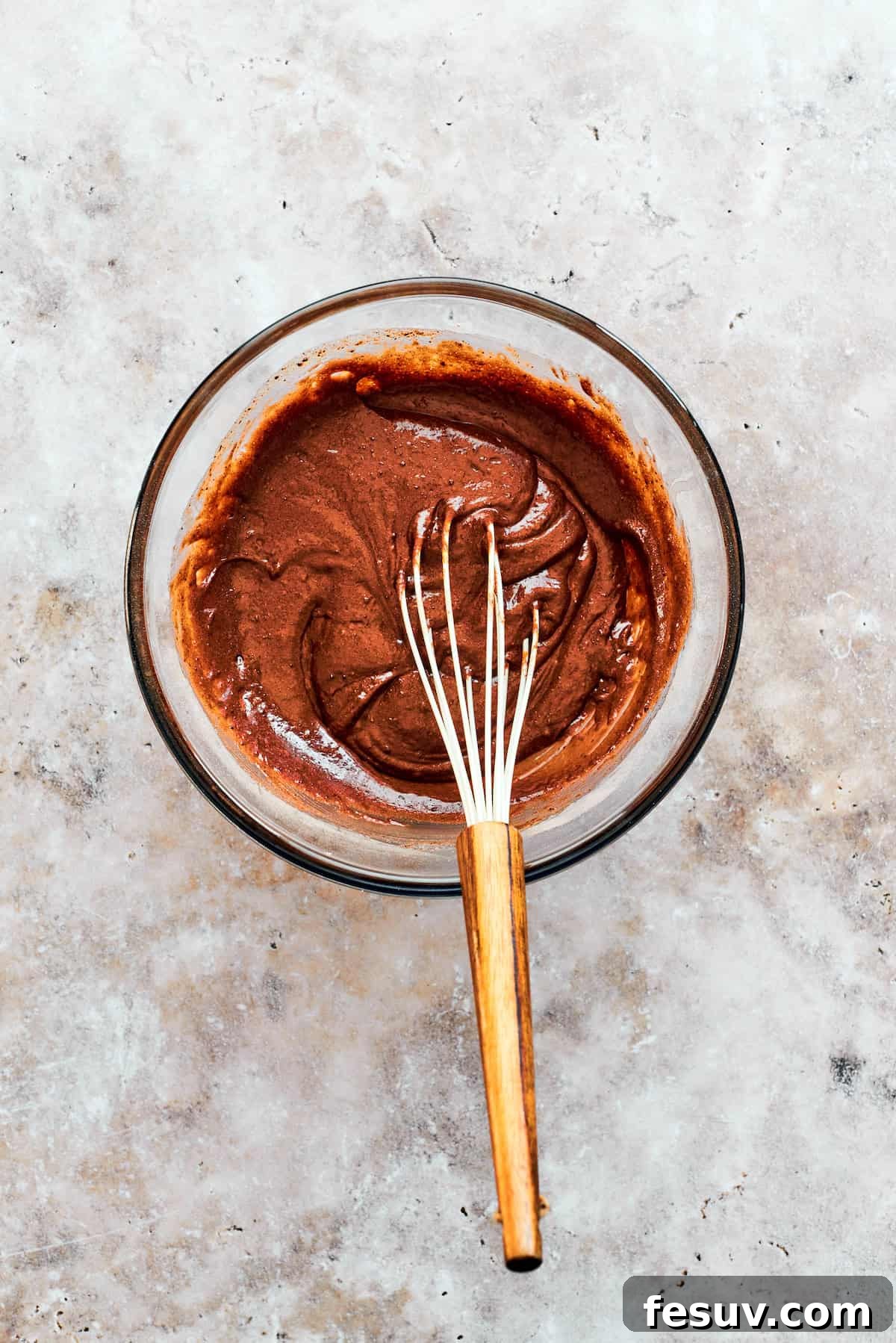Heavenly Chocolate Pudding Cake 8 A whisk combines the cake batter.