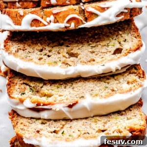 top shot of zucchini banana bread