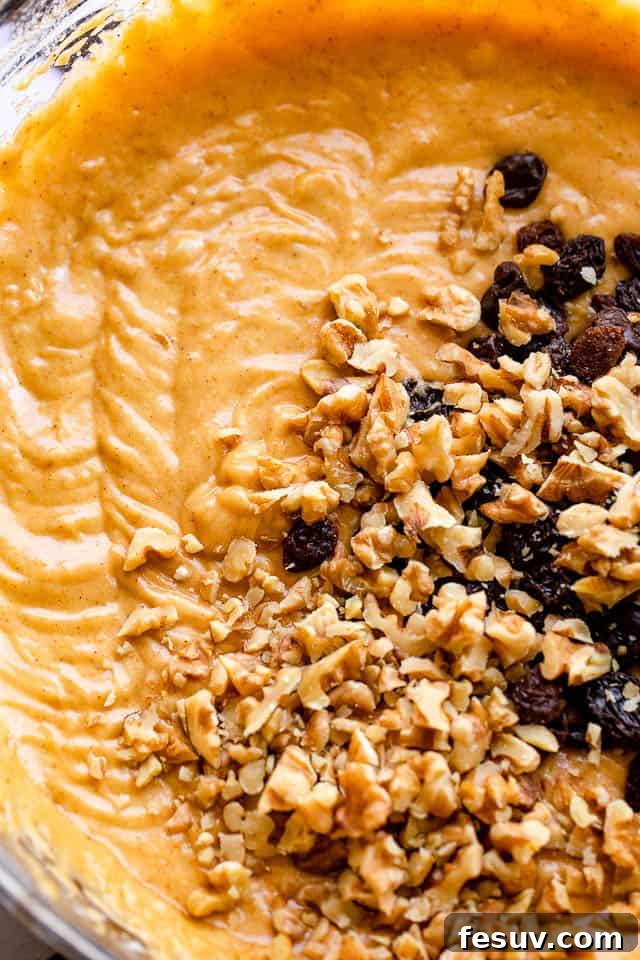 Cinnamon Swirl Pumpkin Bread 3 pumpkin filling for pumpkin bread in a mixing bowl