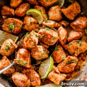Skillet filled with chicken bites