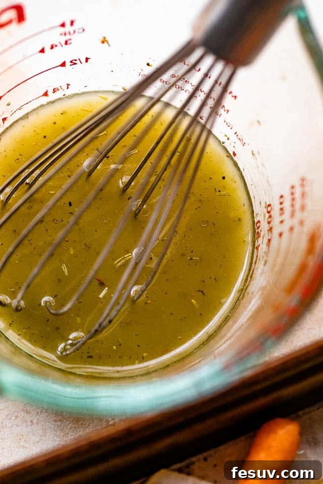 Zesty Grilled Vegetable Medley 5 whisking homemade lemon vinaigrette