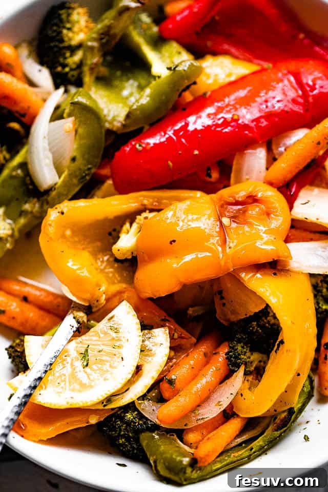 Zesty Grilled Vegetable Medley 8 close up shot of grilled bell peppers and vegetables