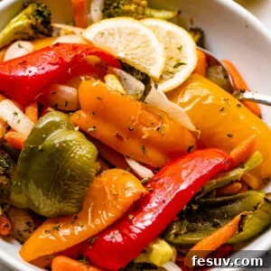 grilled vegetables served in a white bowl