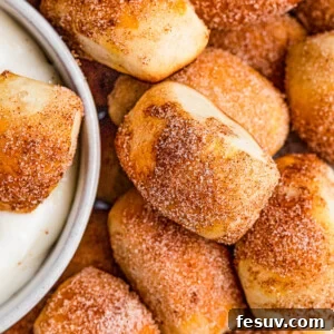 Pretzel bites with cream cheese dip