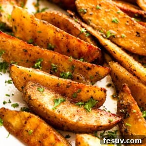 Grilled Potato Wedges on a platter
