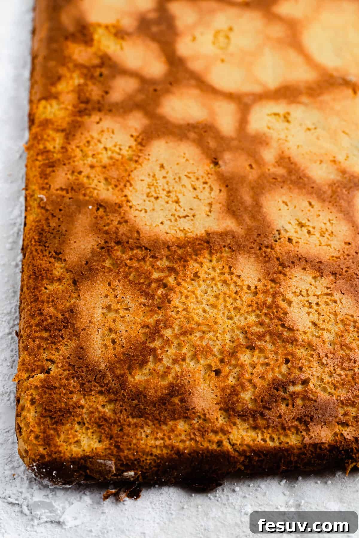 A baked thin cake.